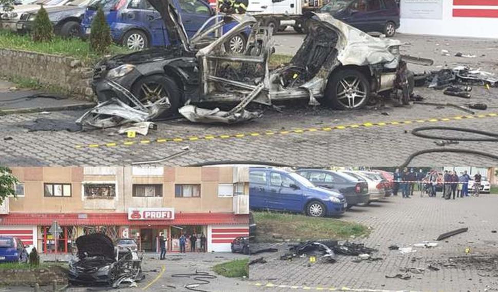 Momentul în care bolidul omului de afaceri Ioan Crişan sare în aer la Arad - Galerie foto 709129