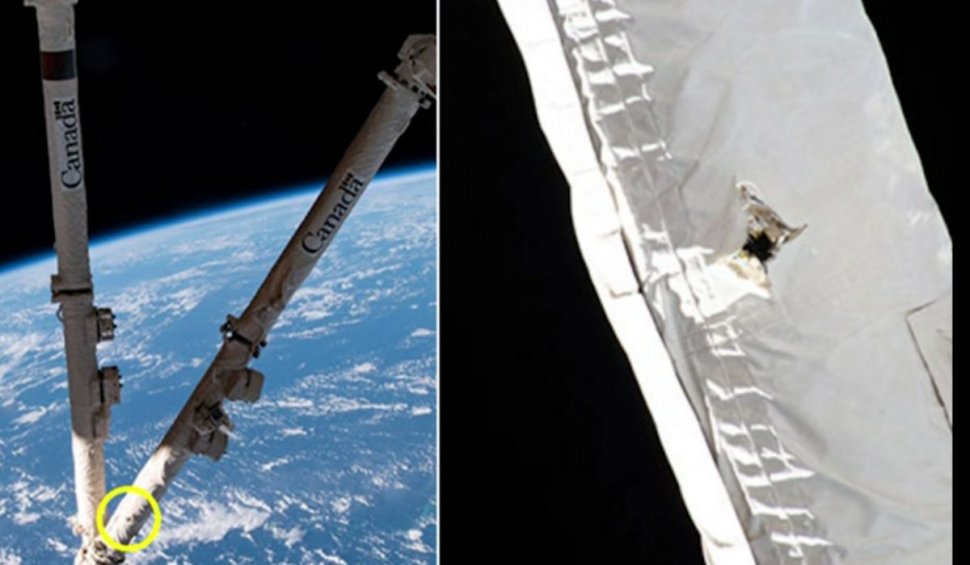 Stația Spațială Internațională a fost lovită de gunoi orbital și a suferit avarii