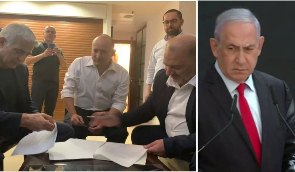 S-a format coaliția anti-Netanyahu: un partid de extremă-dreapta, unul centrist și unul islamo-conservator pun umărul să-l demită pe premierul israelian