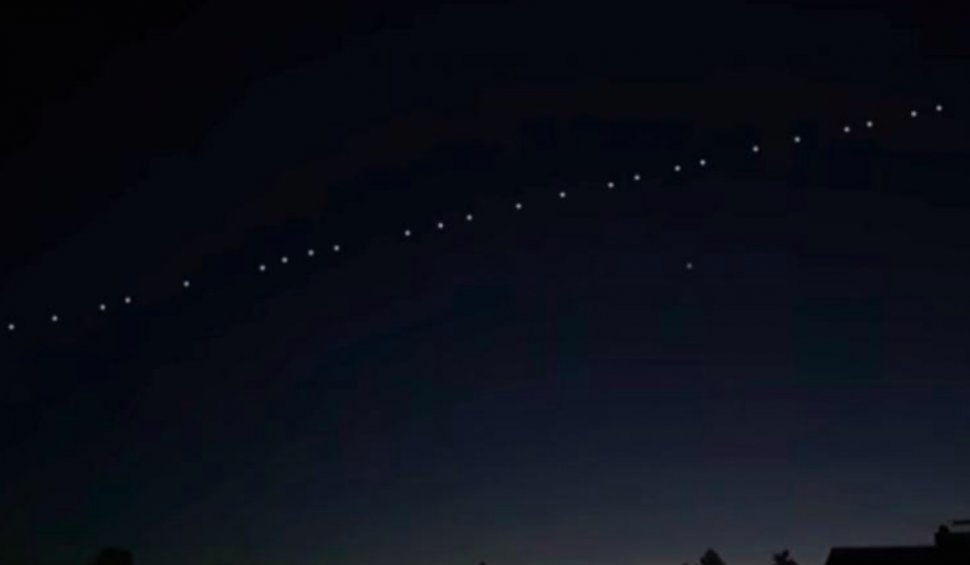 Sateliţi Starlink, vizibili cu ochiul liber pe cerul României, vineri, în jurul orei 23:00