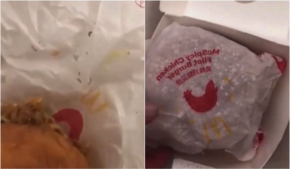 O mamă a descoperit viermi vii într-un burger cumpărat pentru copiii ei, în China