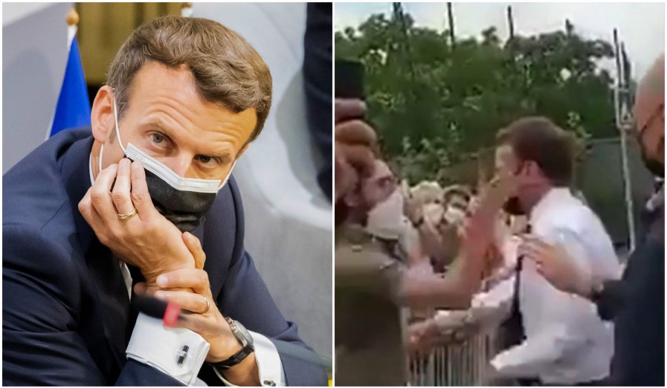 Emmanuel Macron, prima reacție după ce a fost lovit la un eveniment: "Funcțiile nu trebuie să facă obiectul unei agresiuni"