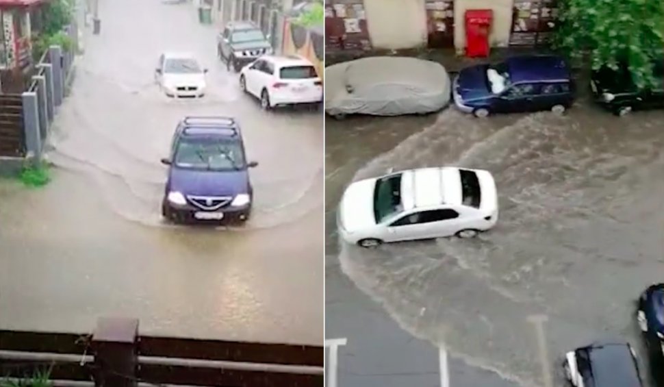 Inundații în București și Ilfov, după o ploaie care a durat mai puțin de o oră