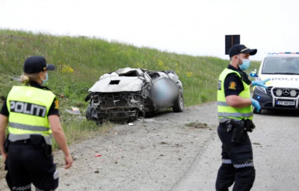 Un român din Norvegia a ucis o tânără de 20 de ani. După crimă, a gonit pe contrasens și a intrat în plin într-un microbuz 