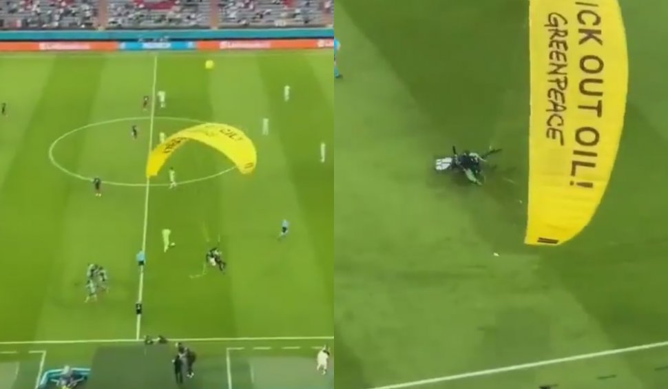 Euro2020: Incident la meciul Germania-Franța. Un parașutist a ratat aterizarea după ce s-a lovit de cablurile suspendate