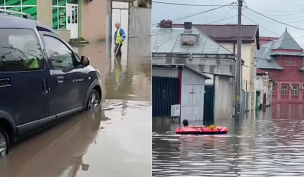 Zeci de localități au fost inundate, inclusiv Bucureștiul. Localnicii au ieșit pe străzi cu bărcile
