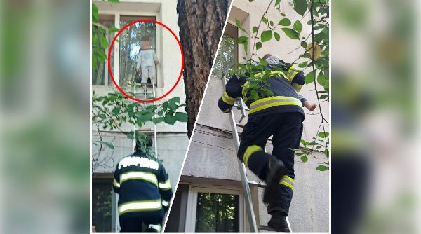 Panică la un bloc din Focşani după ce un copil de doi ani a ieșit pe geam și se plimba pe pervaz