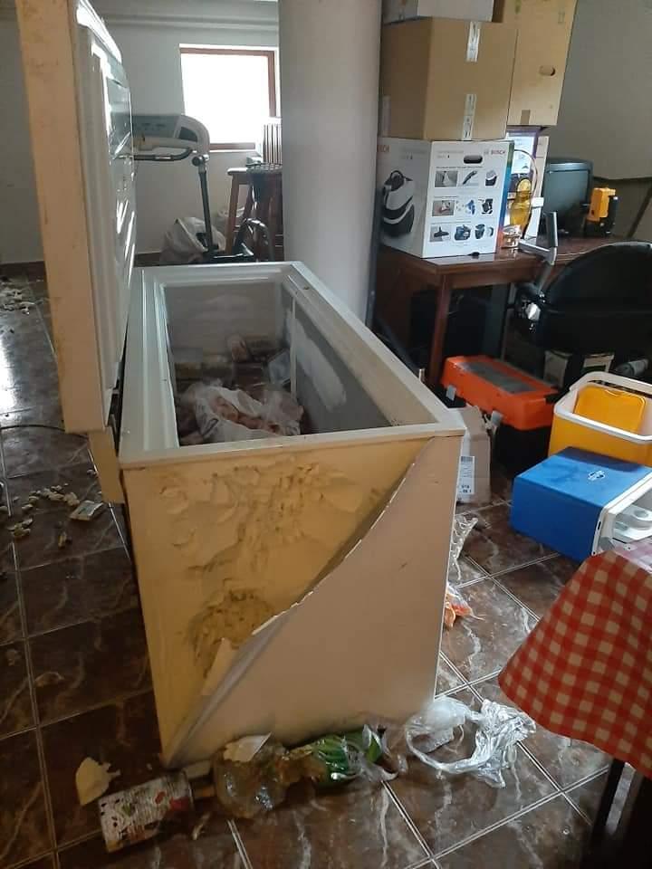 Un urs a distrus casa unui politician din Tușnad Sat. Animalul a golit lada frigorifică 713644