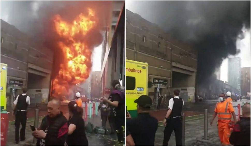 O stație de metrou din Londra a fost aruncată în aer, după ce patru mașini au explodat în apropiere