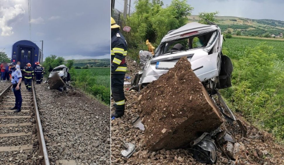 Accident feroviar mortal în Cluj. Un bărbat de 40 de ani a murit pe loc, după ce a intrat cu mașina într-un tren
