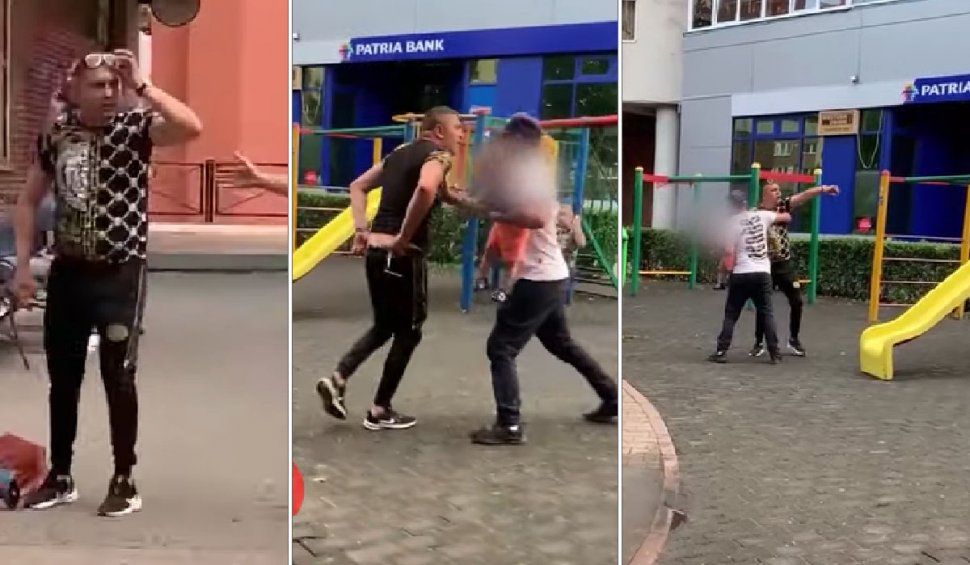 Un bărbat ameninţă violent o mamă cu un copil la un loc de joacă din Cluj-Napoca