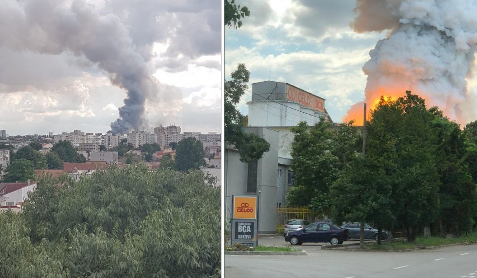 Trei explozii în zona depoului de tramvaie din Constanța. Un depozit de aluminiu a luat foc