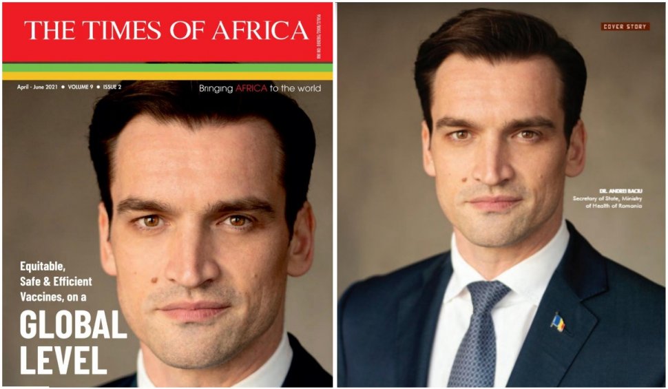 Andrei Baciu, pe coperta publicației Times of Africa: ”Campania de vaccinare este cel mai mare test moral din vremurile noastre”