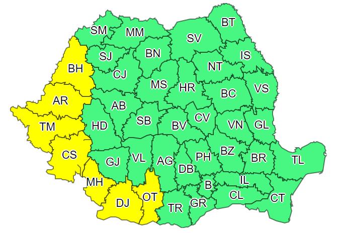 Noi alerte meteo în România. Caniculă sufocantă și furtuni cu grindină 715987