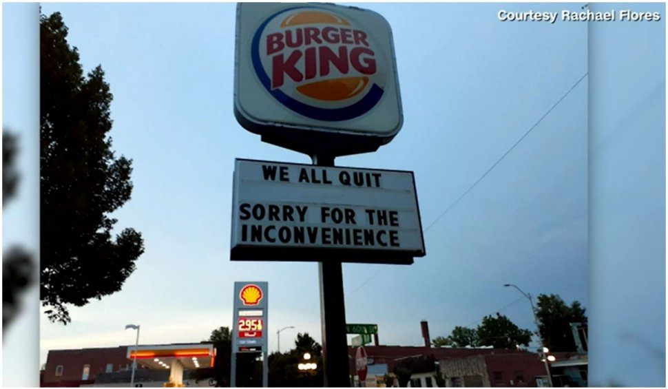 Angajații unui Burger King din SUA și-au dat demisia într-un mod inedit. Mesajul lor a ajuns viral pe rețelele de socializare