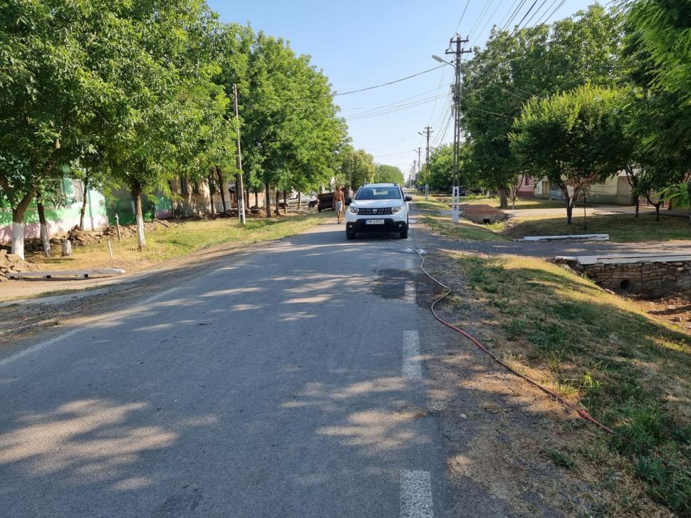 O familie din Timiș și-a făcut piscină în fața casei cu apă adusă cu furtunul din fântâna publică 716198