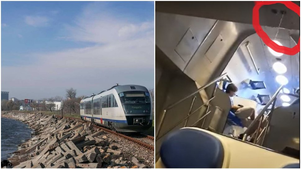 Clipe de groază într-un tren CFR, după ce toaleta dintr-un vagon s-a defectat și a împroșcat călătorii cu dejecții