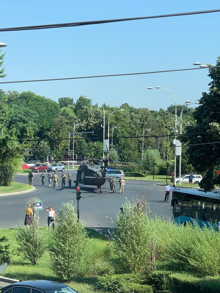 Polițist martor la aterizarea forțată a elicopterului militar: ”Puteam să asistăm la o tragedie” 716886