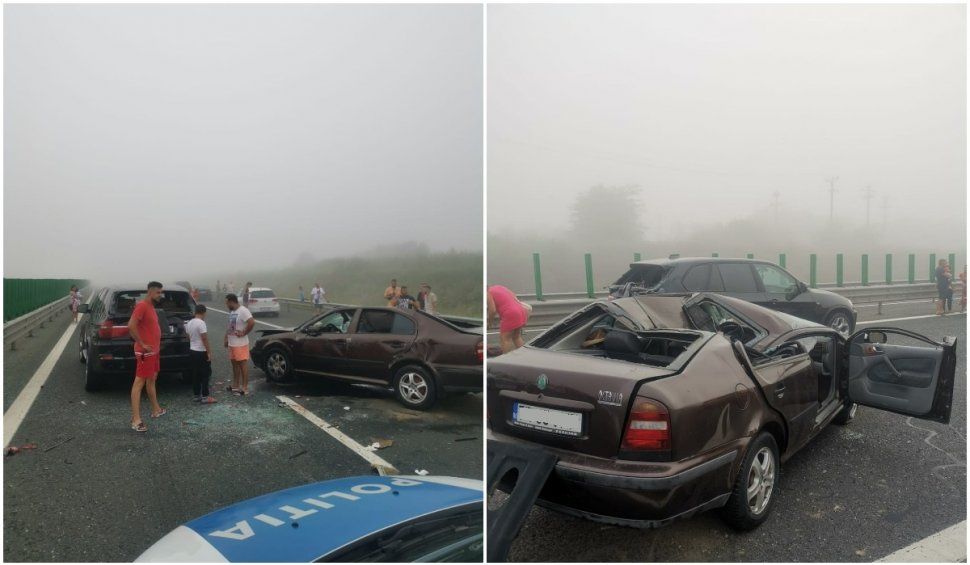 Un nou accident pe Autostrada Soarelui: 3 autoturisme implicate şi 5 victime. Traficul este deviat