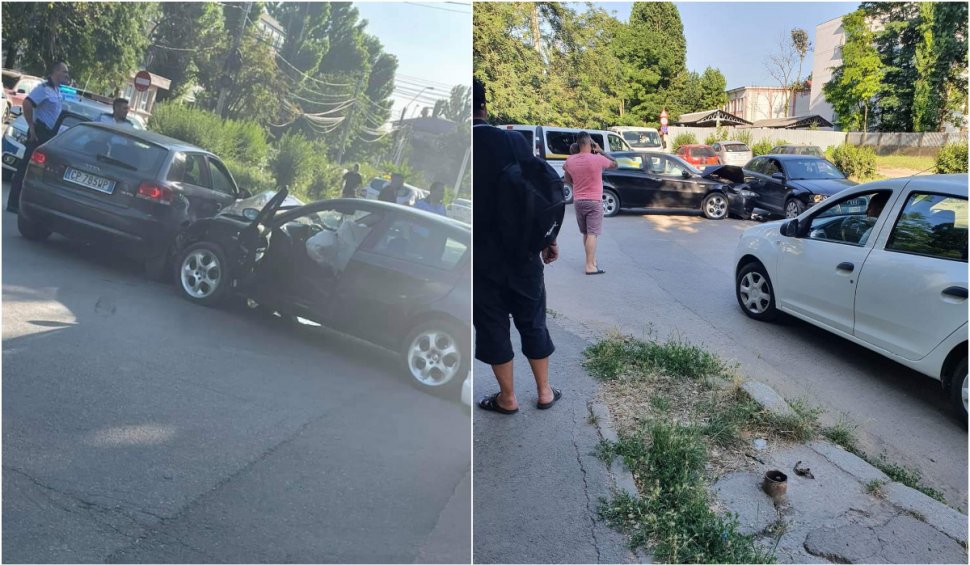 Un șofer fără permis din Galati a făcut accident, apoi a fugit. Un copil de 2 ani a fost transportat la spital