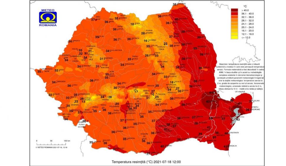 Cod roșu de caniculă în România. Alertă meteo de temperaturi de peste 40 de grade 717345