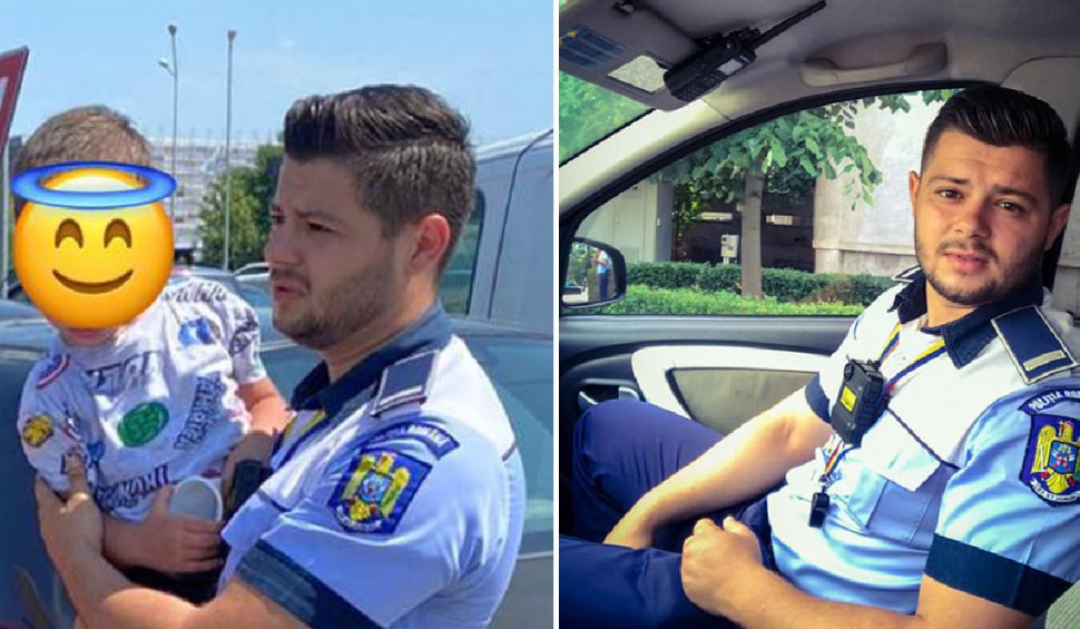 Copil de 4 ani închis în mașină, pe caniculă, cu geamurile abia deschise, salvat de un poliţist în Bihor