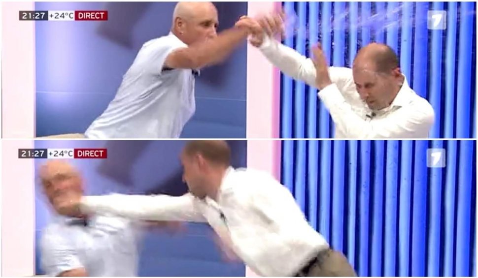 Bătaie între doi politicieni, într-un platou de televiziune din Republica Moldova. Unul dintre ei a rămas inconștient