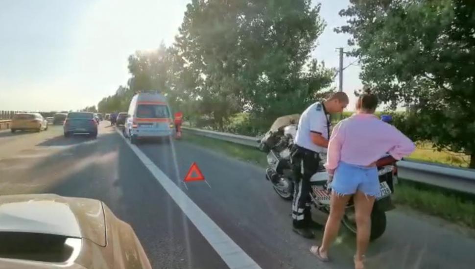 Accident în lanț cu 4 mașini pe Autostrada Soarelui. Traficul este îngreunat 718599