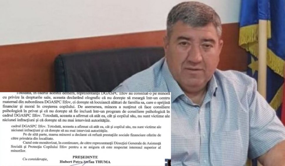 Document: CJ Ilfov susține că minora care ar fi fost violată de primarul din Ștefănești a cerut oprirea intervenției autorităților