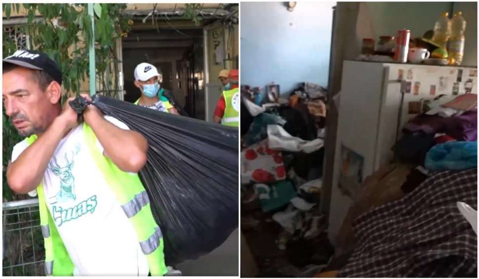O bătrână a strâns 38 de metri cubi de gunoaie în apartamentul ei din Sectorul 5. Primarul Piedone: ”Nu criticați! Nimeni nu știe unde-l duce viața”