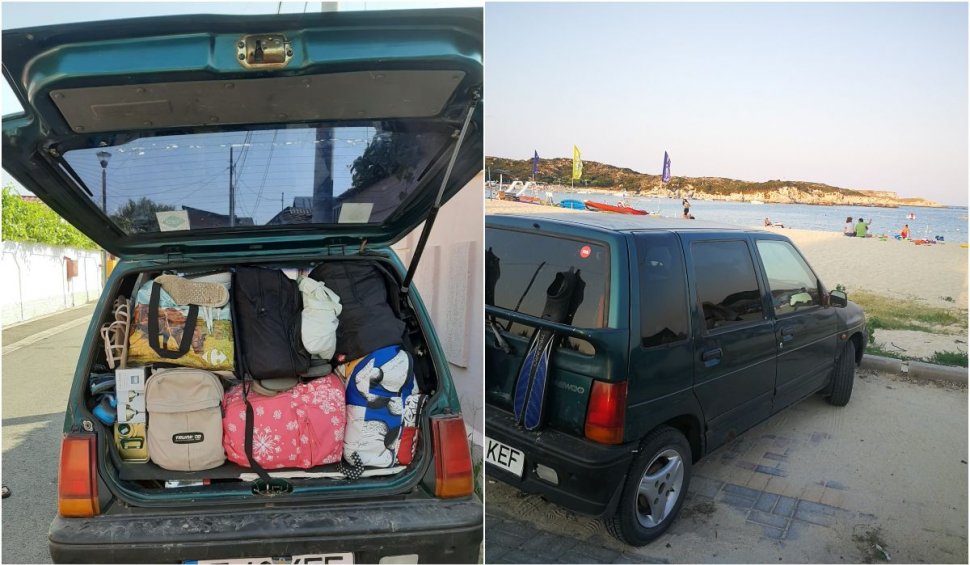 O familie de români a plecat în Grecia cu un Tico, fără roată de rezervă