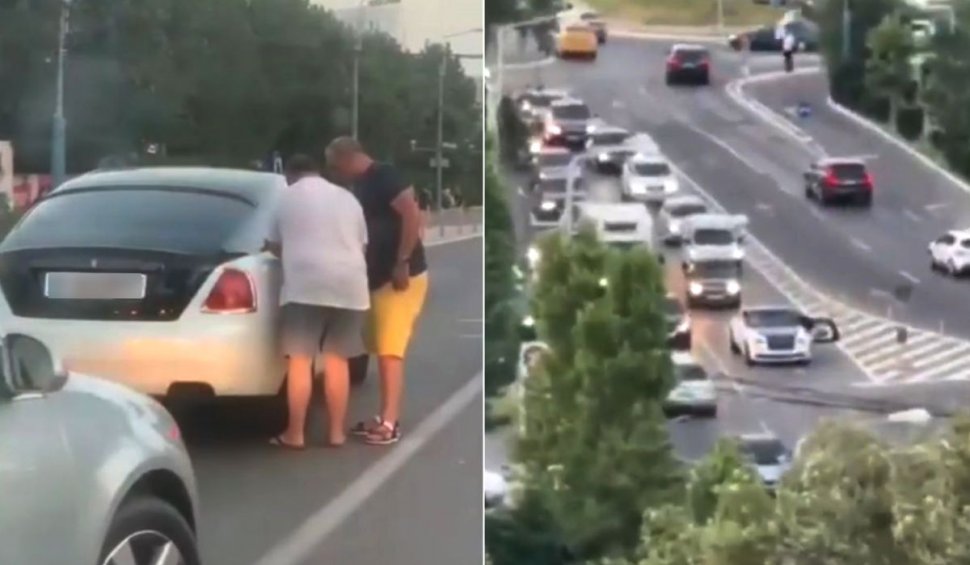 Un şofer cu Rolls-Royce şi-a alimentat bolidul la bidon, după ce a rămas fără benzină în Mamaia