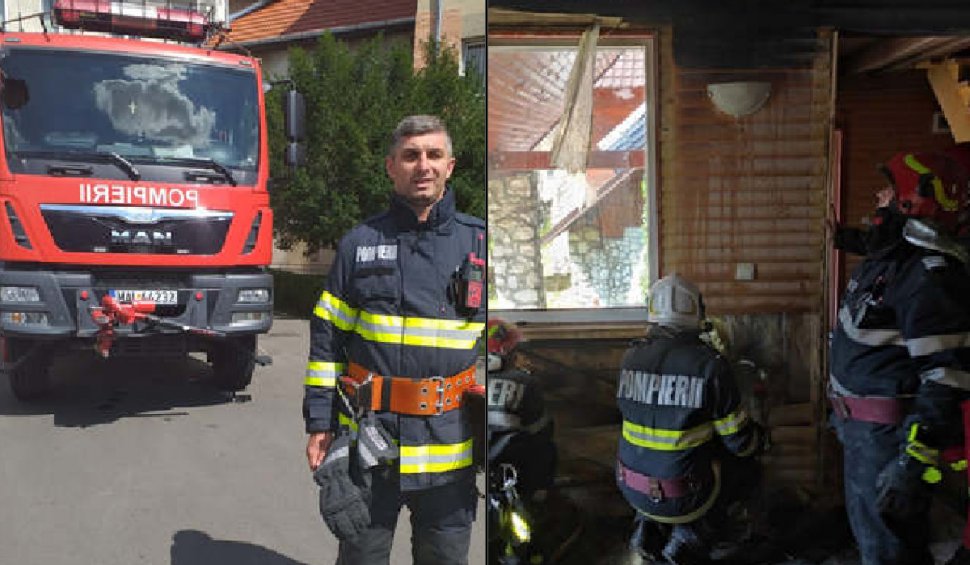 Un pompier aflat în timpul liber a salvat o cabană din Bihor şi a evitat explozia unei butelii