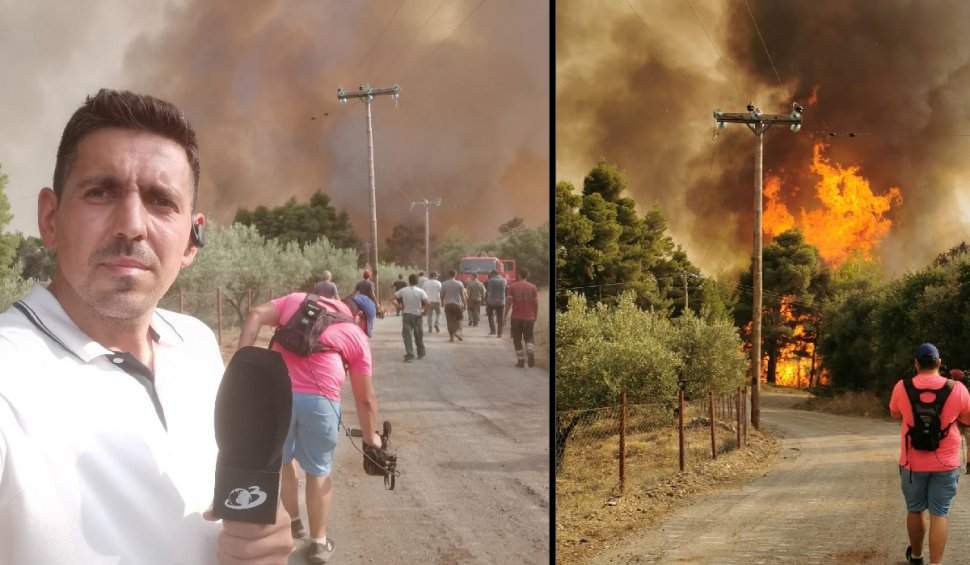 Imagini apocaliptice din Insula Evia, cea mai afectată zonă din Grecia. Sute de turişti şi localnici trăiesc clipe de coşmar