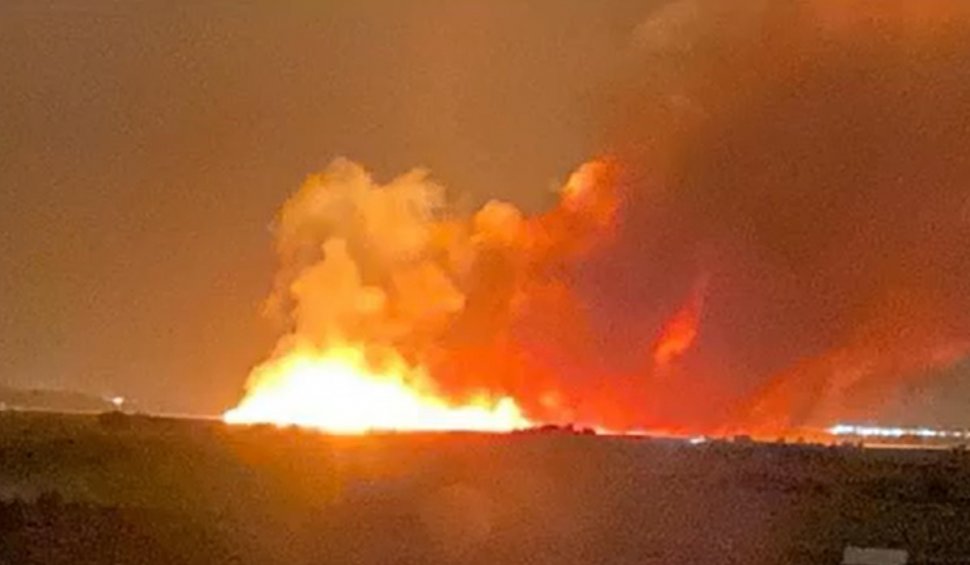 Incendiu de vegetaţie în Corbeanca, Ilfov. Nadina Câmpean: "Focul este uriaş. Este infiorător!"