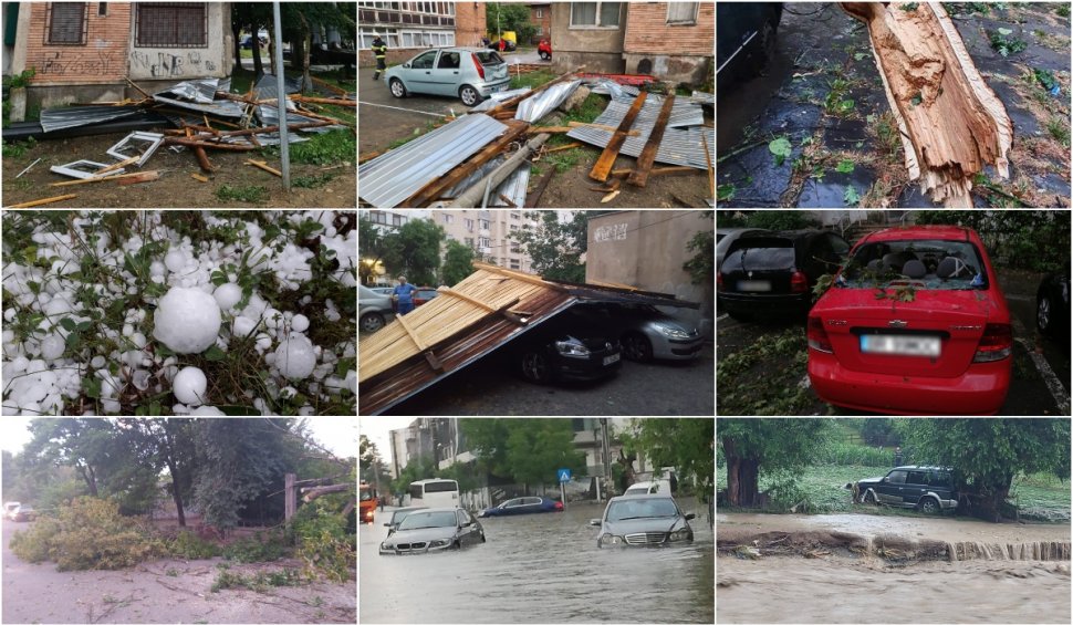 Ploile abundente şi vijeliile au făcut prăpăd în România: "Nu am mai văzut aşa ceva, ne-am speriat"