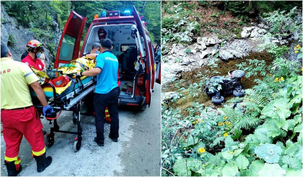 Şoferul unui ATV a murit, iar o femeie este grav rănită, după un accident produs în Valea Iadului