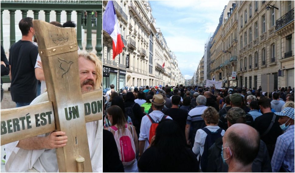 Sute de mii de oameni protestează în Franţa: "COVID a fost creat pentru a elimina oameni, suntem prea mulți pe Pământ"