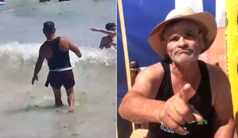 Bărbat supărat că a fost salvat de la moarte pe plaja din Costineşti, sfat pentru salvamari: "Vedeţi că e apa mare"