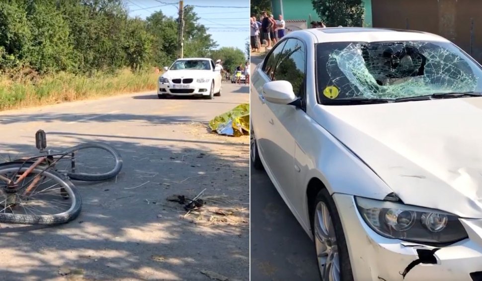 Femeie de 54 de ani, care mergea pe bicicletă, omorâtă de un șofer beat cu BMW, în Conțești, Teleorman