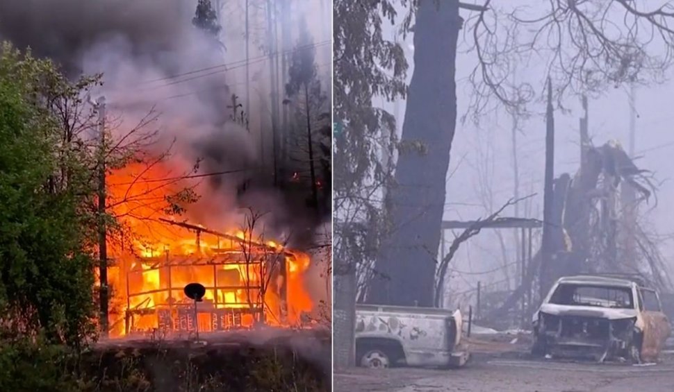 Incendiu devastator în California. Aproape 400 de case și 180.000 de hectare înghițite de flăcări