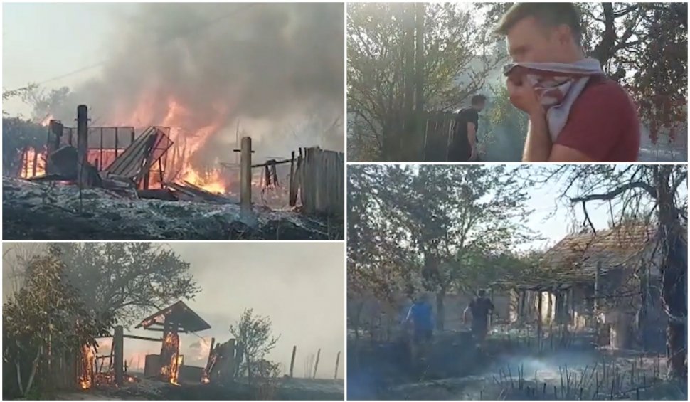 Zeci de case din satul Scăpău au fost făcute scrum într-un incendiu devastator în Mehedinţi