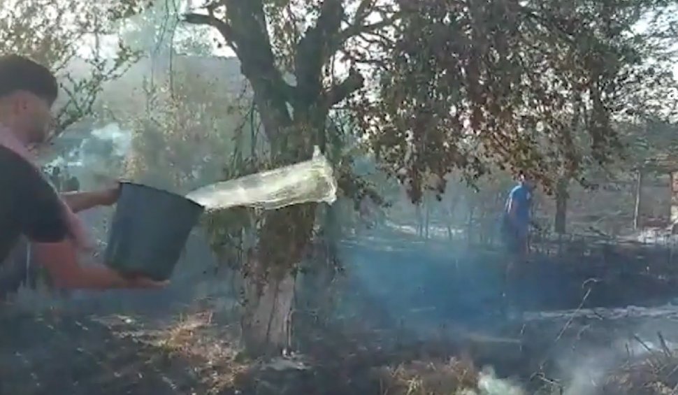 Alertă în Mehedinţi! Un nou incendiu de vegetaţie a izbucnit lângă satul unde zeci de gospodării au fost făcute scrum 