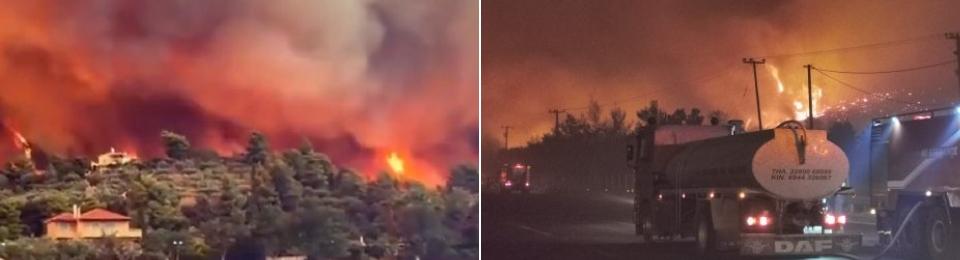 Misiunile pompierilor români continuă în insula Evia, pentru a treia zi.  Se luptă cu focul în ture de câte şase ore!  721198