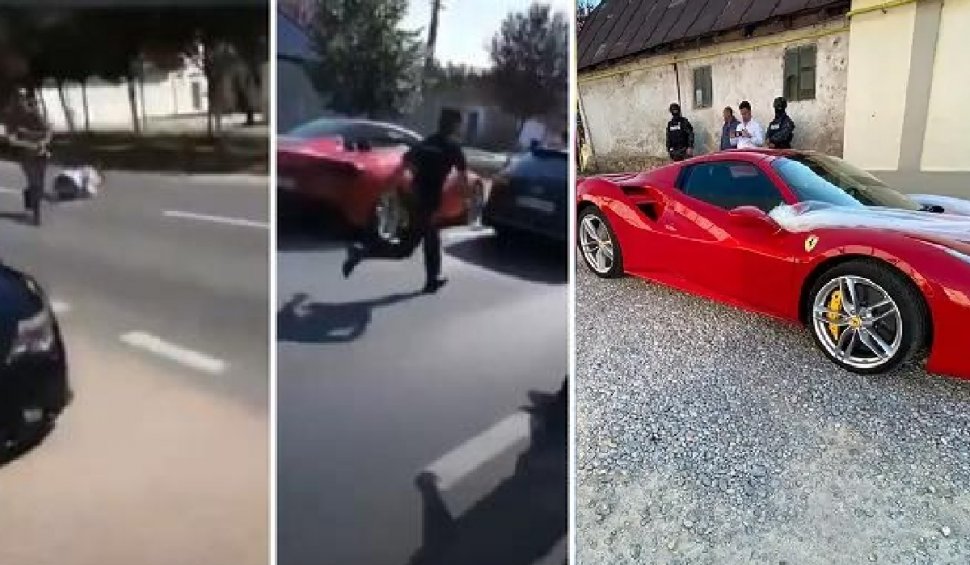Ferrari oprit cu trei focuri de armă, după ce a acroşat un poliţist pe o stradă din Caraş Severin. Şoferul era naş la o nuntă