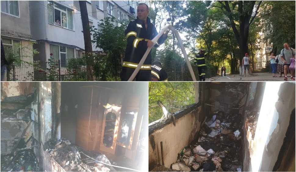 Incendii la două apartamente din Galaţi, după ce proprietarii au uitat o lumânare şi o ţigară aprinsă. 12 persoane au fost evacuate