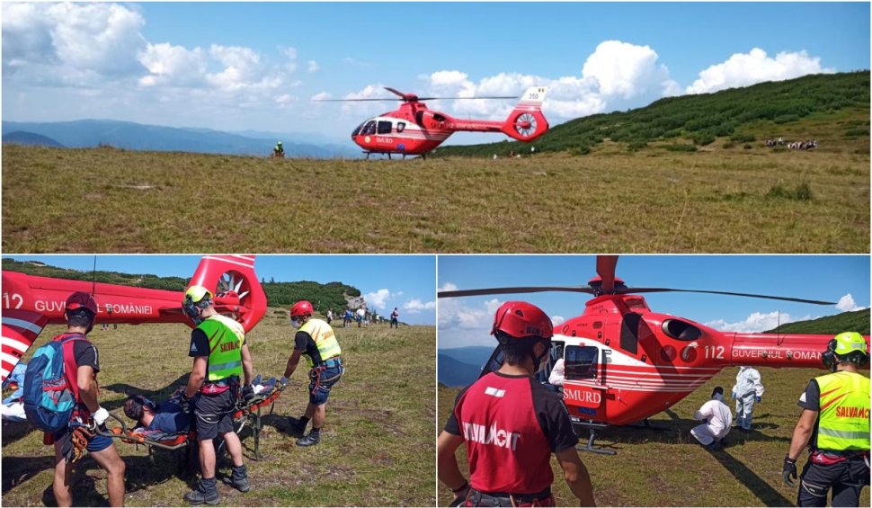 Un elicopter SMURD a preluat un turist care prezenta probleme grave respiratorii la cabana Dochia