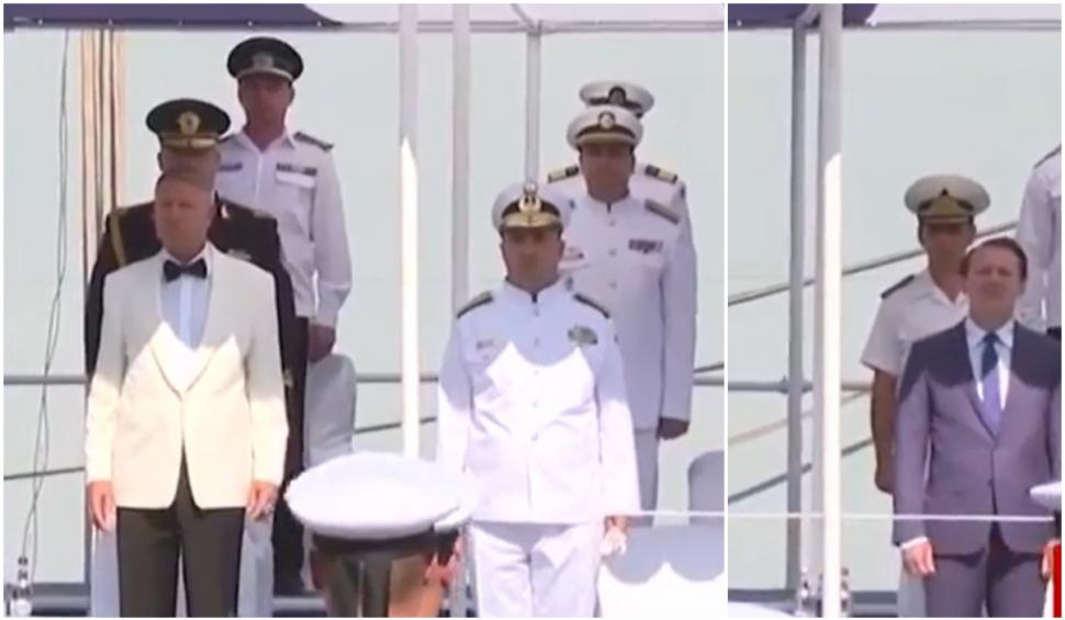 Klaus Iohannis și Florin Cîțu, la ceremonia de Ziua Marinei din portul militar Constanța 722190