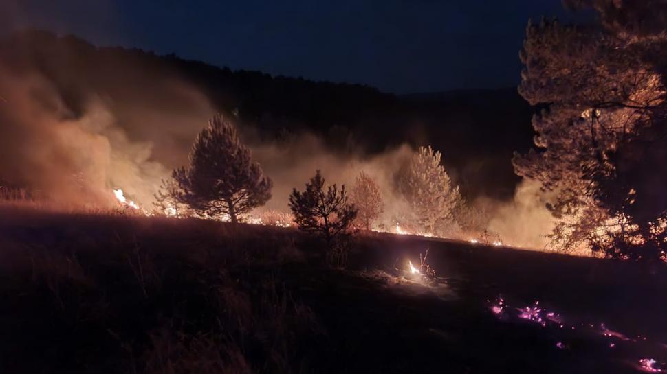Incendiu de pădure, întins pe 2.000 mp, în comuna Inuri, județul Alba 722431