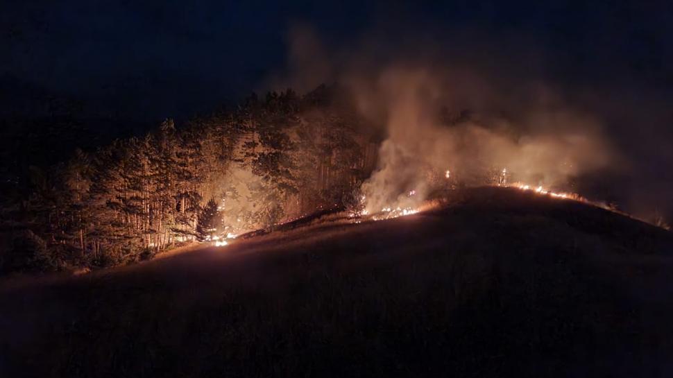 Incendiu de pădure, întins pe 2.000 mp, în comuna Inuri, județul Alba 722432